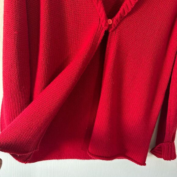 Liz Claiborne Collection Womens Knit Merino Wool Cardigan Sweater Red Size Small - Picture 3 of 7